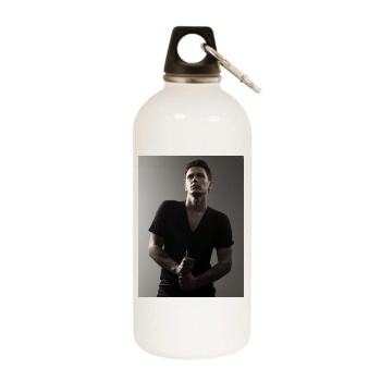 James Franco White Water Bottle With Carabiner