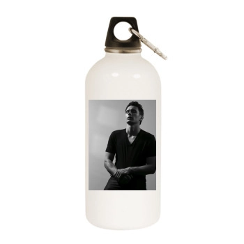 James Franco White Water Bottle With Carabiner