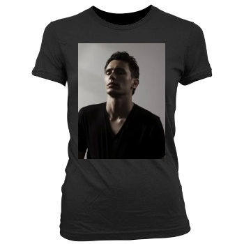 James Franco Women's Junior Cut Crewneck T-Shirt