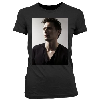 James Franco Women's Junior Cut Crewneck T-Shirt