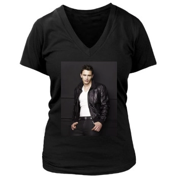 James Franco Women's Deep V-Neck TShirt