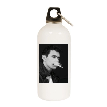 James Franco White Water Bottle With Carabiner