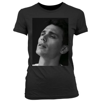 James Franco Women's Junior Cut Crewneck T-Shirt