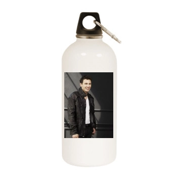 James Franco White Water Bottle With Carabiner