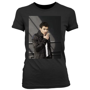 James Franco Women's Junior Cut Crewneck T-Shirt