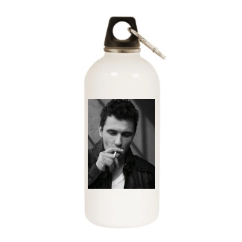 James Franco White Water Bottle With Carabiner