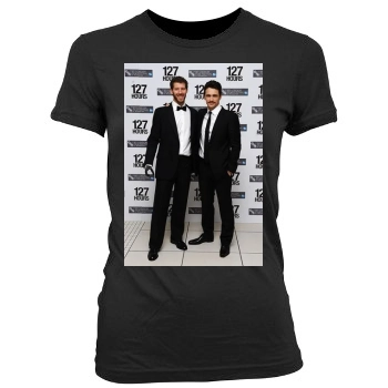 James Franco Women's Junior Cut Crewneck T-Shirt