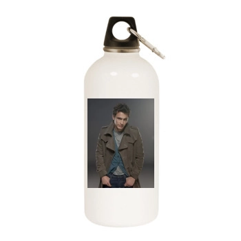 James Franco White Water Bottle With Carabiner