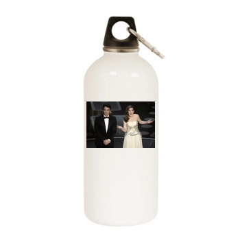 James Franco White Water Bottle With Carabiner