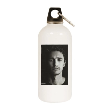 James Franco White Water Bottle With Carabiner