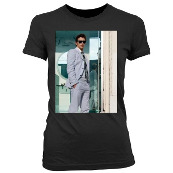 James Franco Women's Junior Cut Crewneck T-Shirt