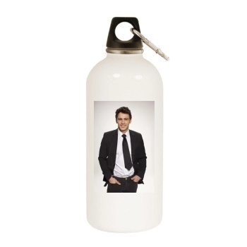 James Franco White Water Bottle With Carabiner