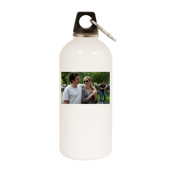 James Franco White Water Bottle With Carabiner