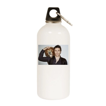 James Franco White Water Bottle With Carabiner