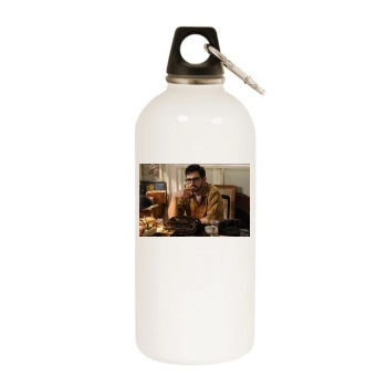 James Franco White Water Bottle With Carabiner