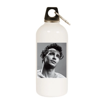 James Franco White Water Bottle With Carabiner