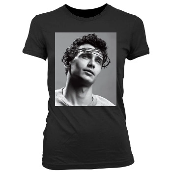 James Franco Women's Junior Cut Crewneck T-Shirt