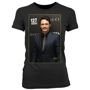 James Franco Women's Junior Cut Crewneck T-Shirt