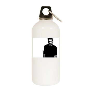 James Franco White Water Bottle With Carabiner