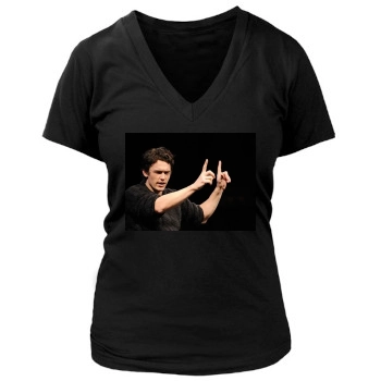 James Franco Women's Deep V-Neck TShirt