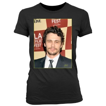 James Franco Women's Junior Cut Crewneck T-Shirt