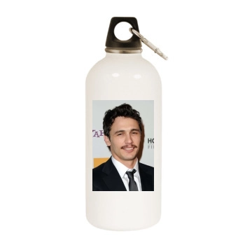 James Franco White Water Bottle With Carabiner