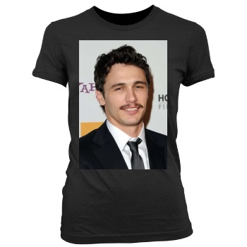 James Franco Women's Junior Cut Crewneck T-Shirt