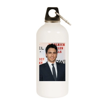 James Franco White Water Bottle With Carabiner