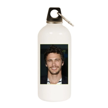 James Franco White Water Bottle With Carabiner