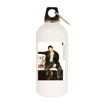 James Franco White Water Bottle With Carabiner