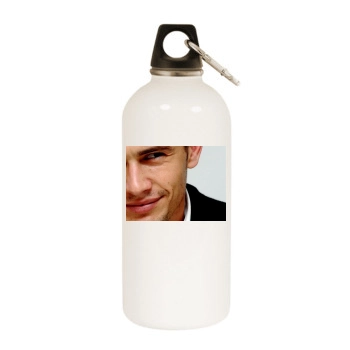 James Franco White Water Bottle With Carabiner