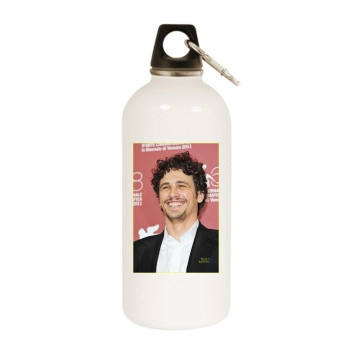 James Franco White Water Bottle With Carabiner