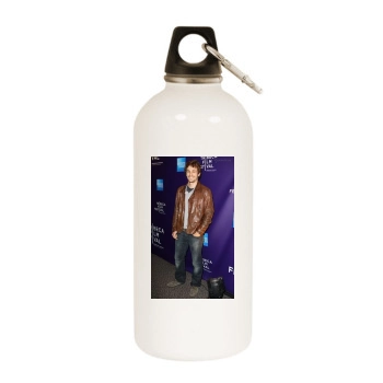 James Franco White Water Bottle With Carabiner