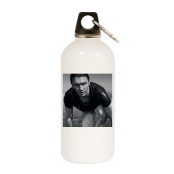 James Franco White Water Bottle With Carabiner