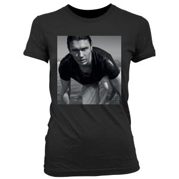 James Franco Women's Junior Cut Crewneck T-Shirt