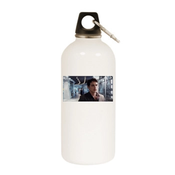 James Franco White Water Bottle With Carabiner