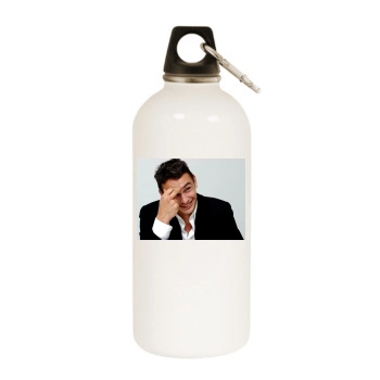 James Franco White Water Bottle With Carabiner