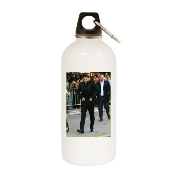 James Franco White Water Bottle With Carabiner