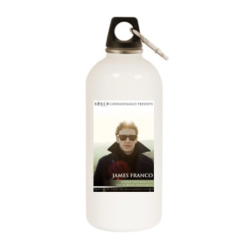 James Franco White Water Bottle With Carabiner