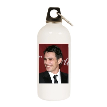 James Franco White Water Bottle With Carabiner