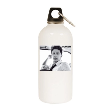 James Franco White Water Bottle With Carabiner