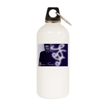 James Franco White Water Bottle With Carabiner