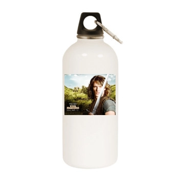 James Franco White Water Bottle With Carabiner