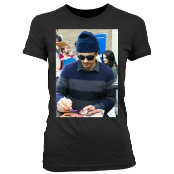 James Franco Women's Junior Cut Crewneck T-Shirt