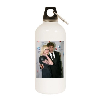 James Franco White Water Bottle With Carabiner