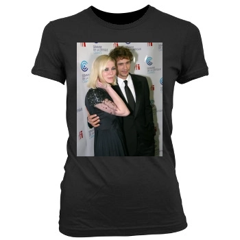 James Franco Women's Junior Cut Crewneck T-Shirt