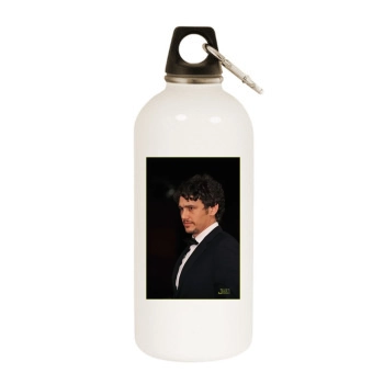 James Franco White Water Bottle With Carabiner