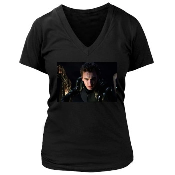 James Franco Women's Deep V-Neck TShirt