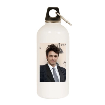 James Franco White Water Bottle With Carabiner