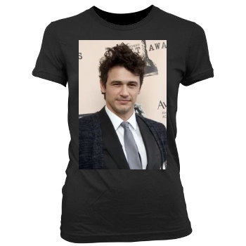 James Franco Women's Junior Cut Crewneck T-Shirt